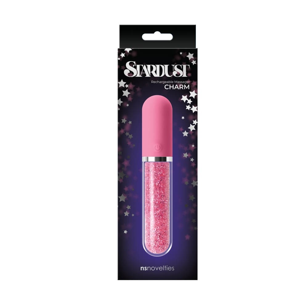 Stardust Charm - Vibrator ruj, roz, 16.7 cm - detaliu 1