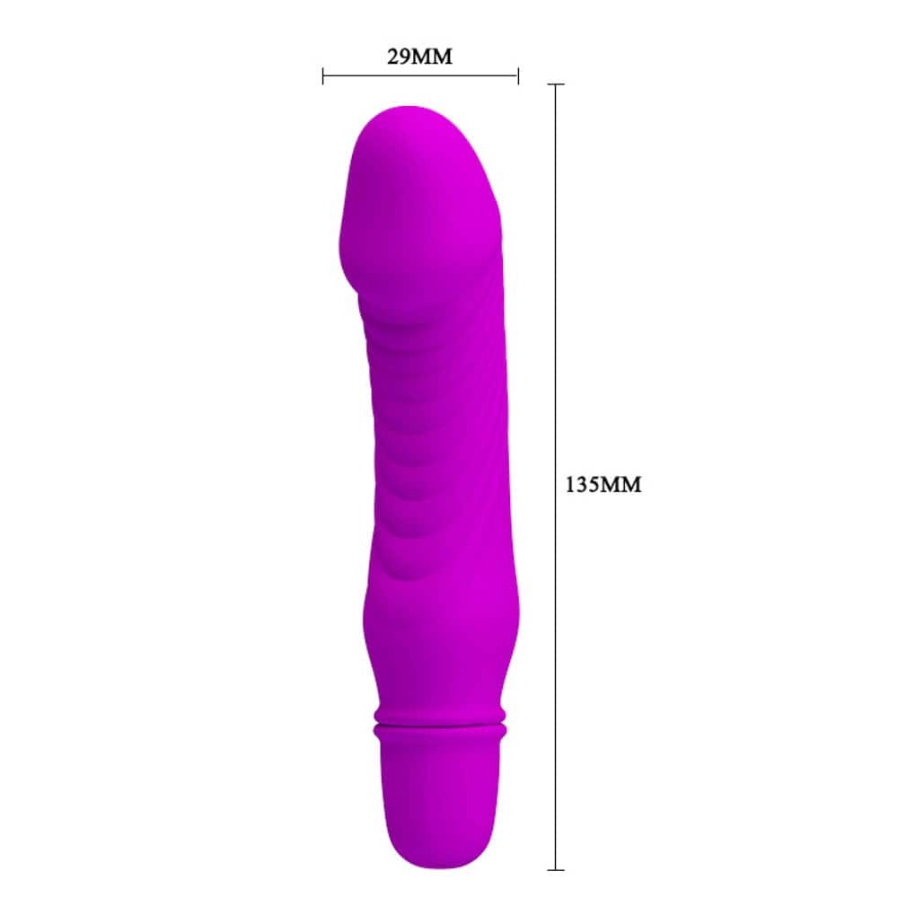 Stev - Vibrator realist, mov, 13.5 cm - detaliu 2