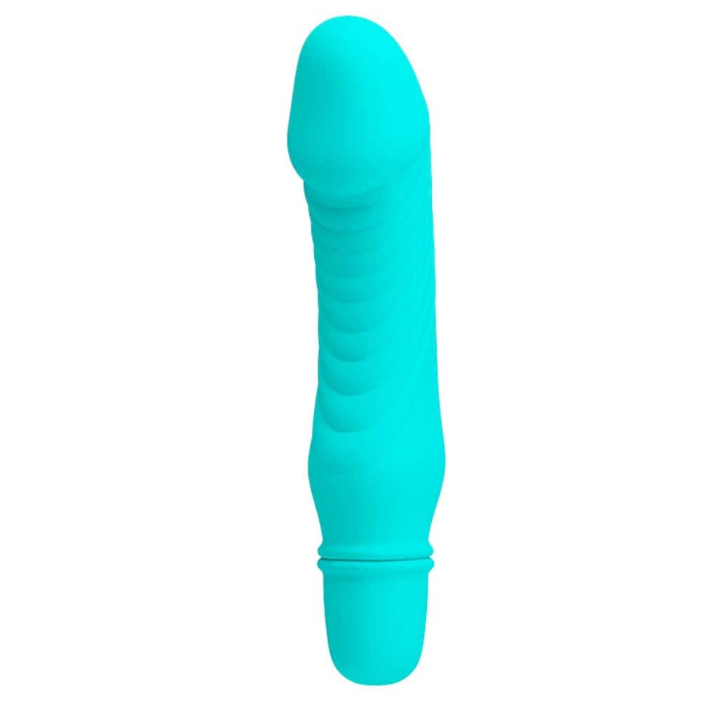 Stev - Vibrator realist, turcoaz, 13.5 cm - detaliu 2