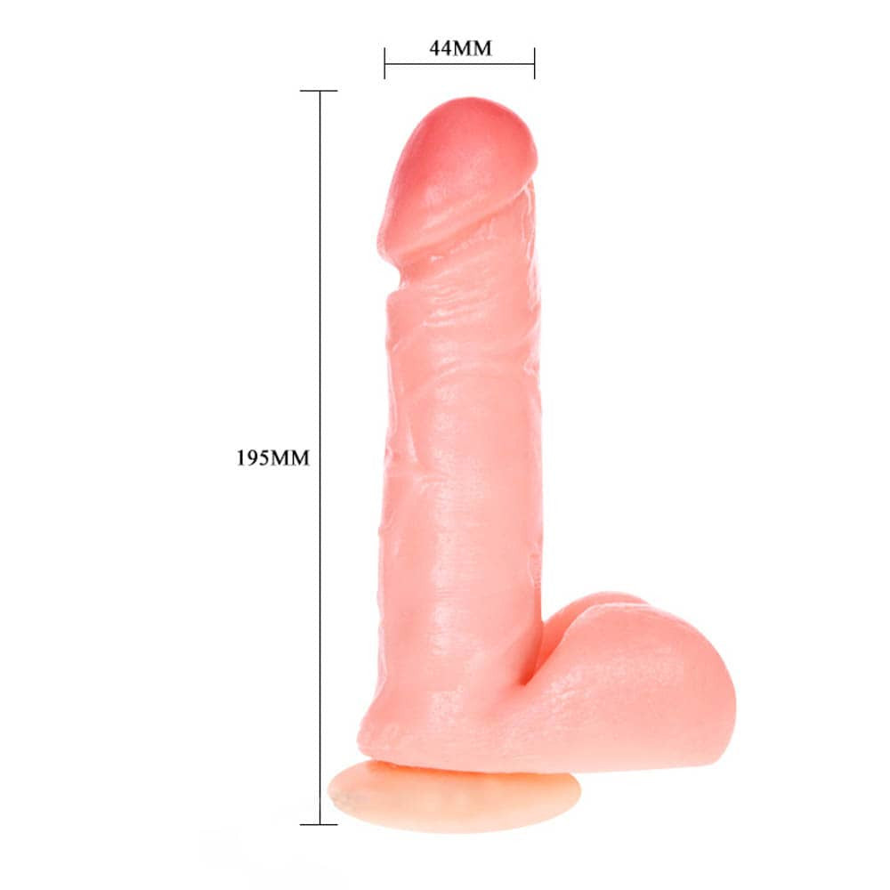 Strong and Brave - Dildo realist, roz, 19.5 cm - detaliu 2