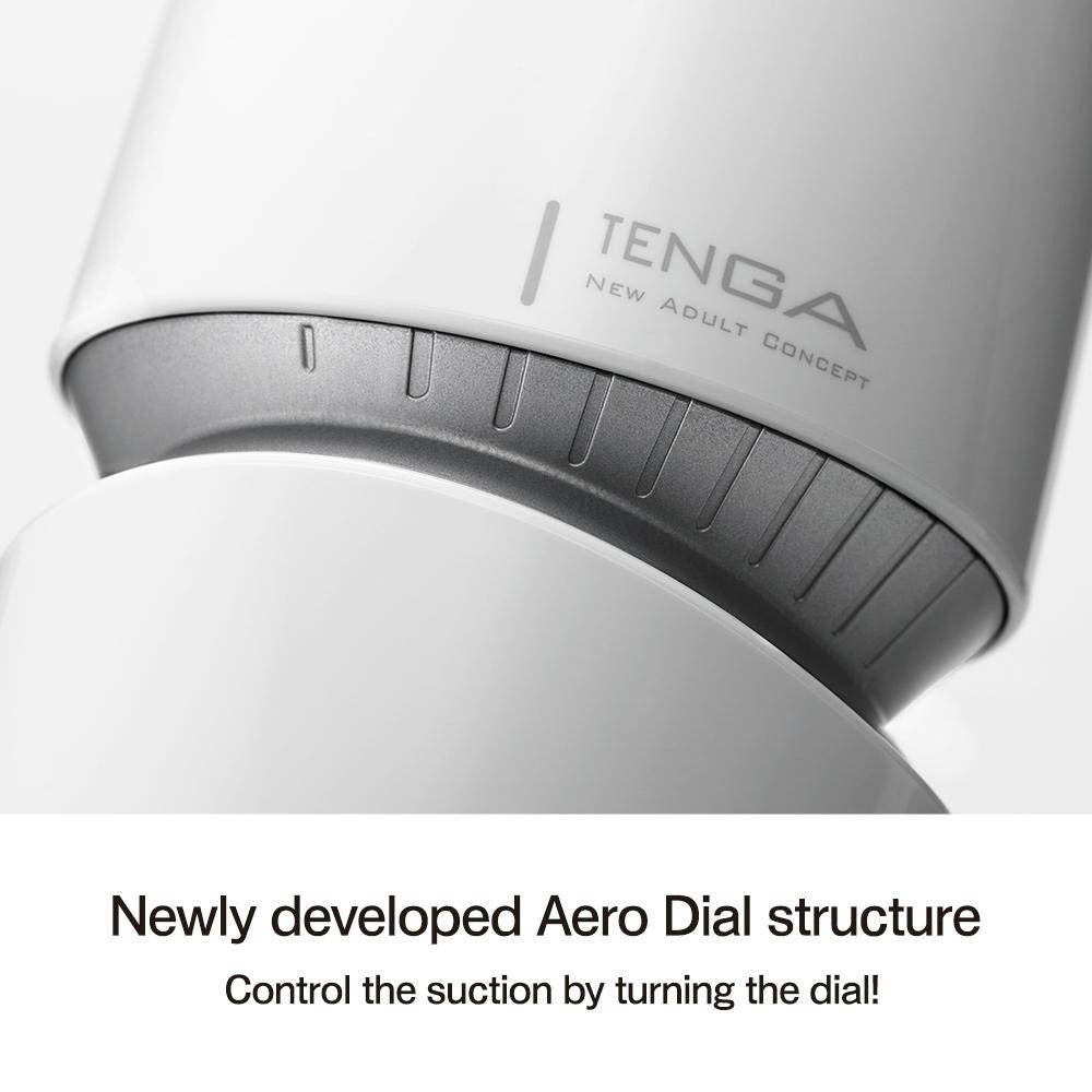 TENGA AERO SILVER RING - Masturbator cu Aspiratie si Vibratii, 17,2 cm - detaliu 4