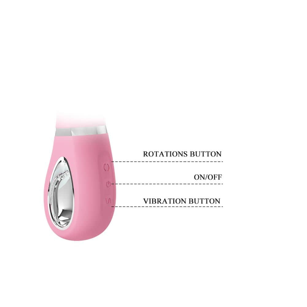 Ternence - Vibrator iepuraș, roz, 19.6 cm - detaliu 3