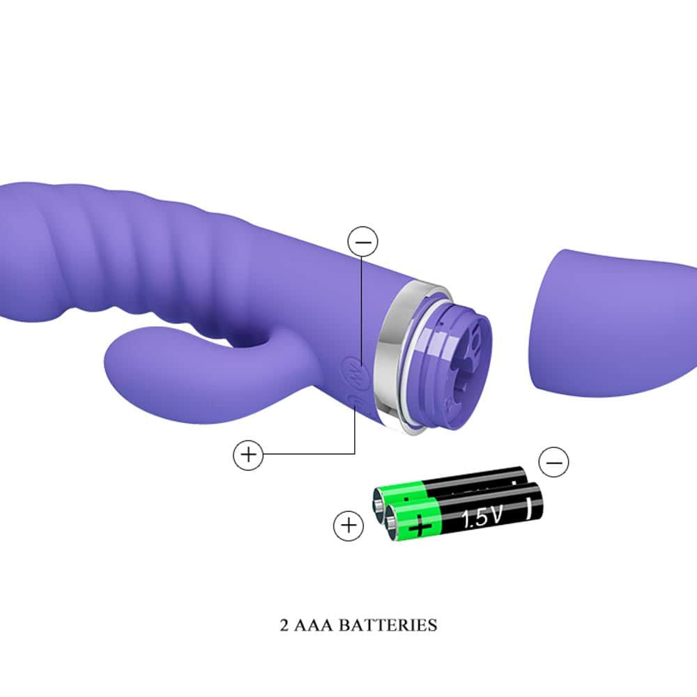 Tracy - Vibrator iepuraș, albastru, 18.8 cm - detaliu 4