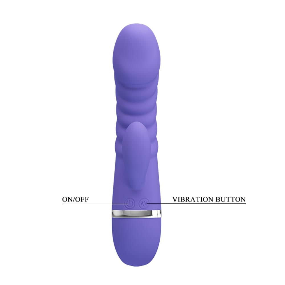 Tracy - Vibrator iepuraș, albastru, 18.8 cm - detaliu 6