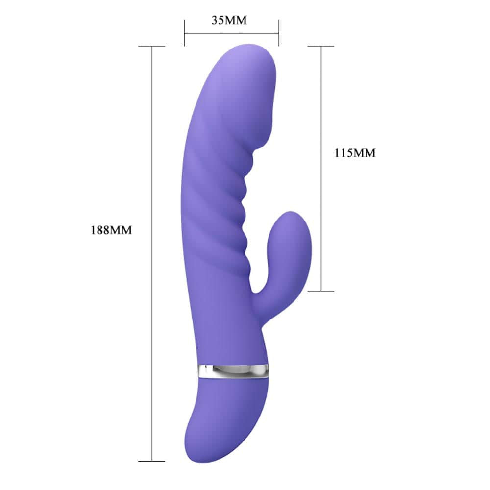 Tracy - Vibrator iepuraș, albastru, 18.8 cm - detaliu 7