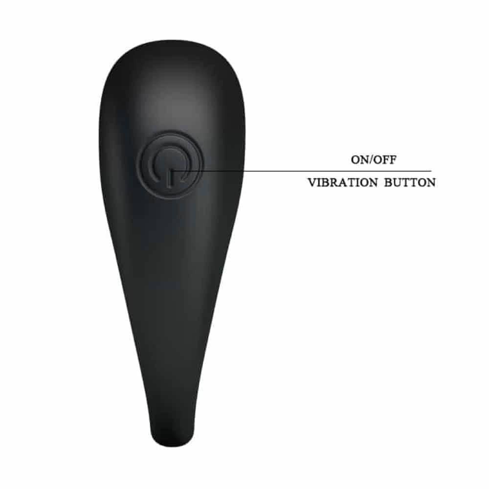Trap - Inel pentru penis cu vibrații, negru - detaliu 9