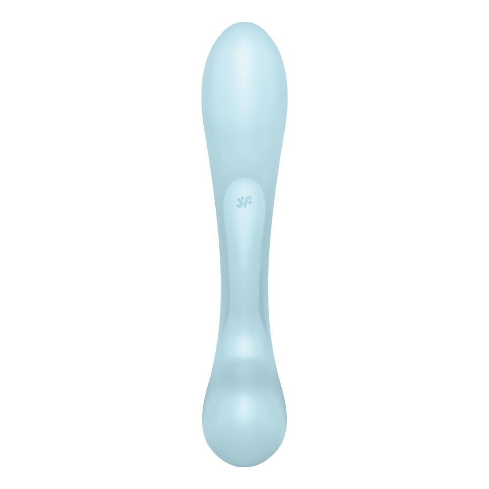 Triple Oh light blue - Vibrator 2 in 1 Iepuras si Wand, 23.5 cm