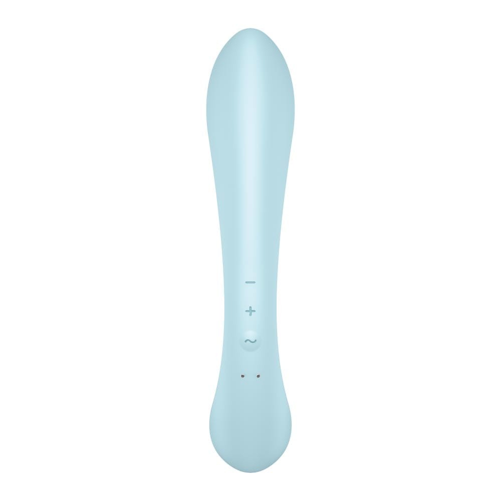 Triple Oh light blue - Vibrator 2 in 1 Iepuras si Wand, 23.5 cm - detaliu 2