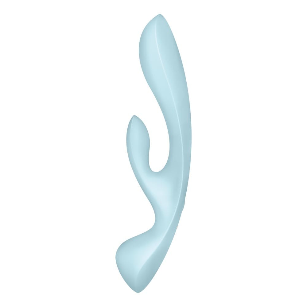 Triple Oh light blue - Vibrator 2 in 1 Iepuras si Wand, 23.5 cm - detaliu 3
