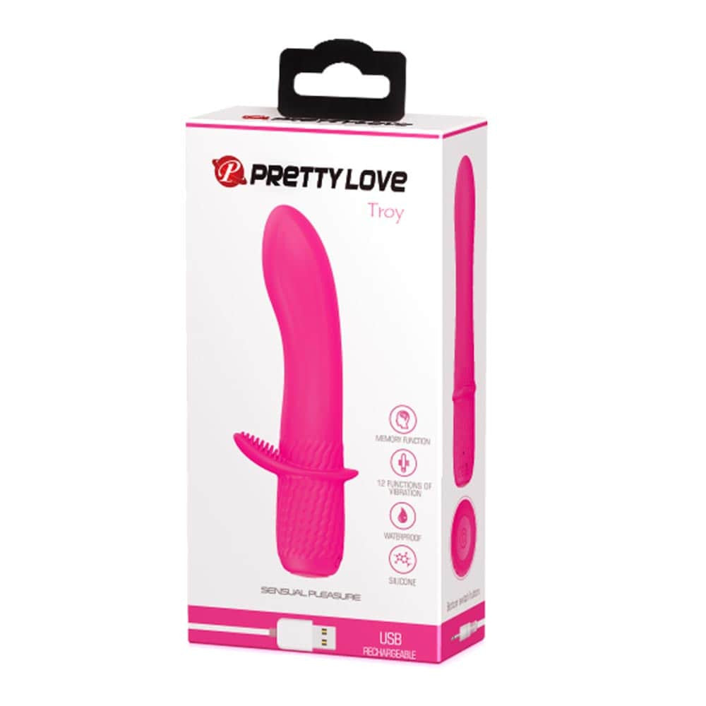 Troy - Vibrator violet, 15 cm - detaliu 2