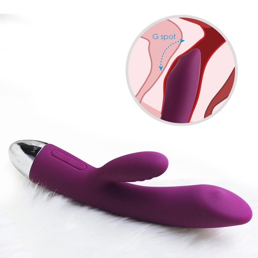 Trysta - Vibrator iepuraș, mov, 19 cm - detaliu 2