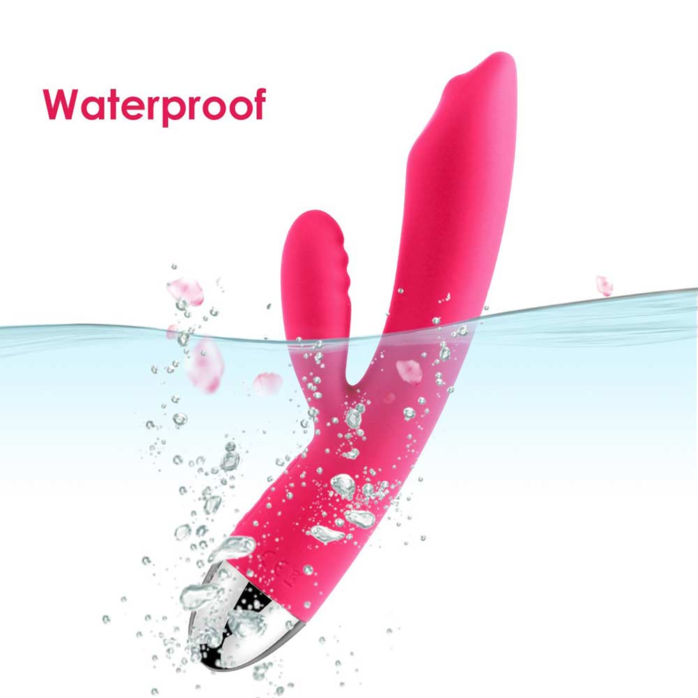 Trysta - Vibrator iepuraș, roșu, 19 cm - detaliu 1