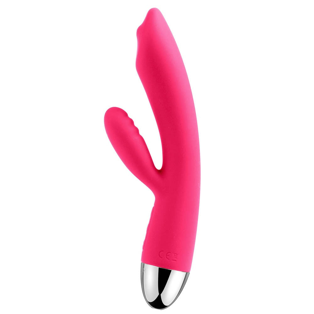 Trysta - Vibrator iepuraș, roșu, 19 cm - detaliu 5