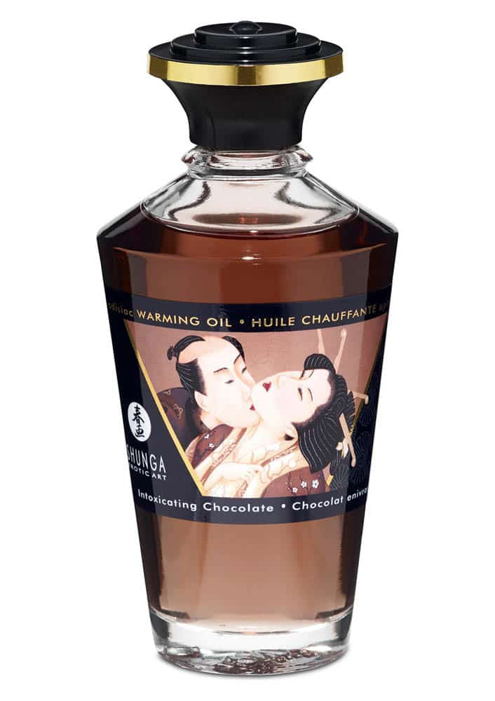 Ulei Afrodisiac Shunga cu Efect de Incalzire si Aroma de Ciocolata, 100 ml - detaliu 1