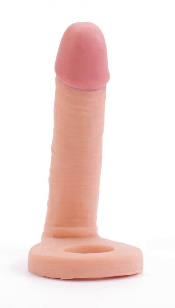 Ultra Soft Double 1 - Strap-on realist, flesh, 14.8 cm - detaliu 3