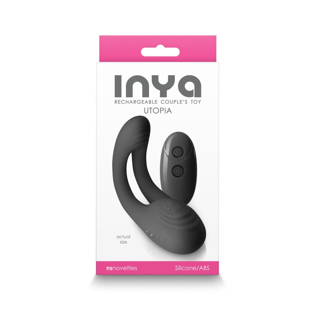 Utopia - Vibrator pentru cuplu, negru, 15 cm - detaliu 4