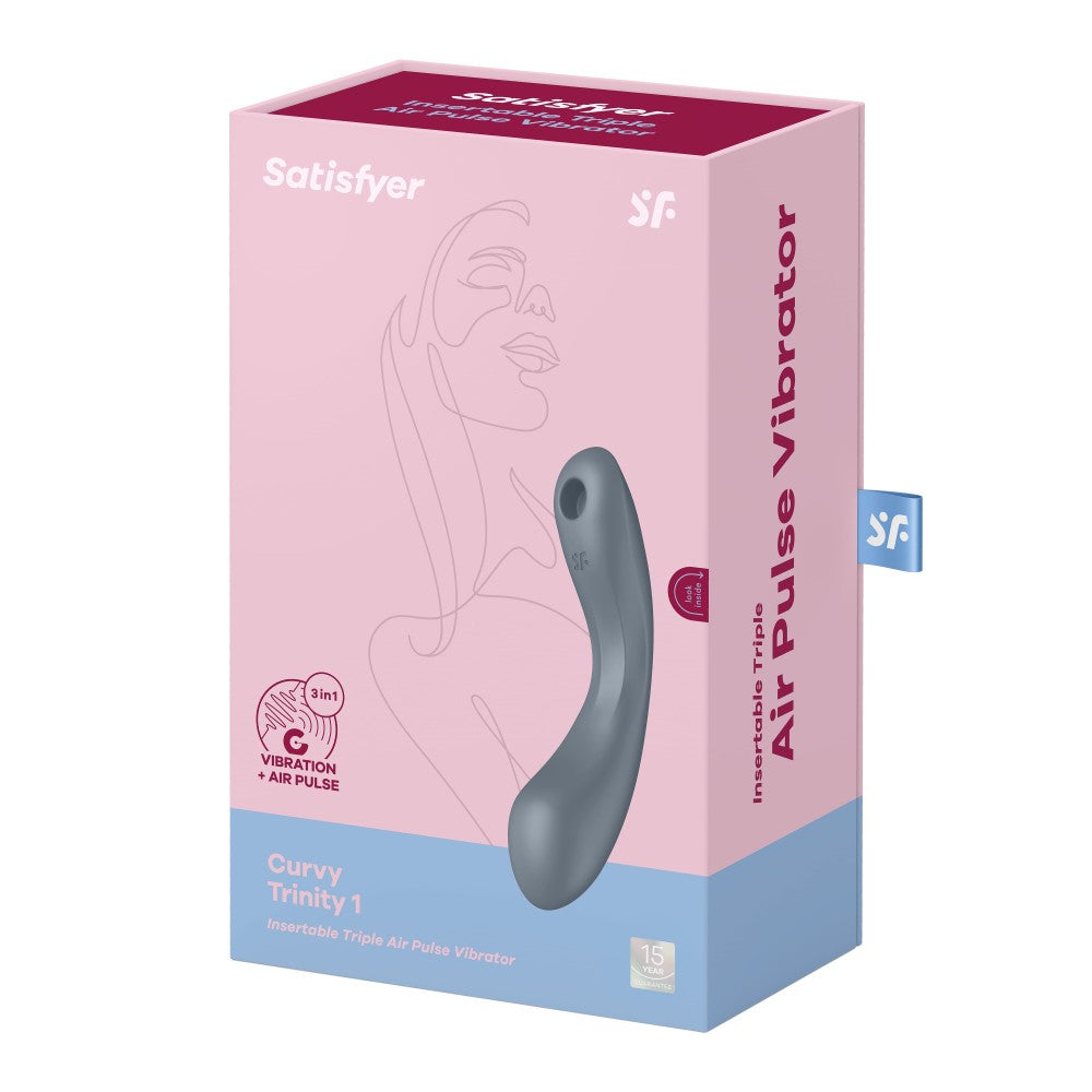 Vibrator 3 in 1 Curvy Trinity 1 bluegrey,