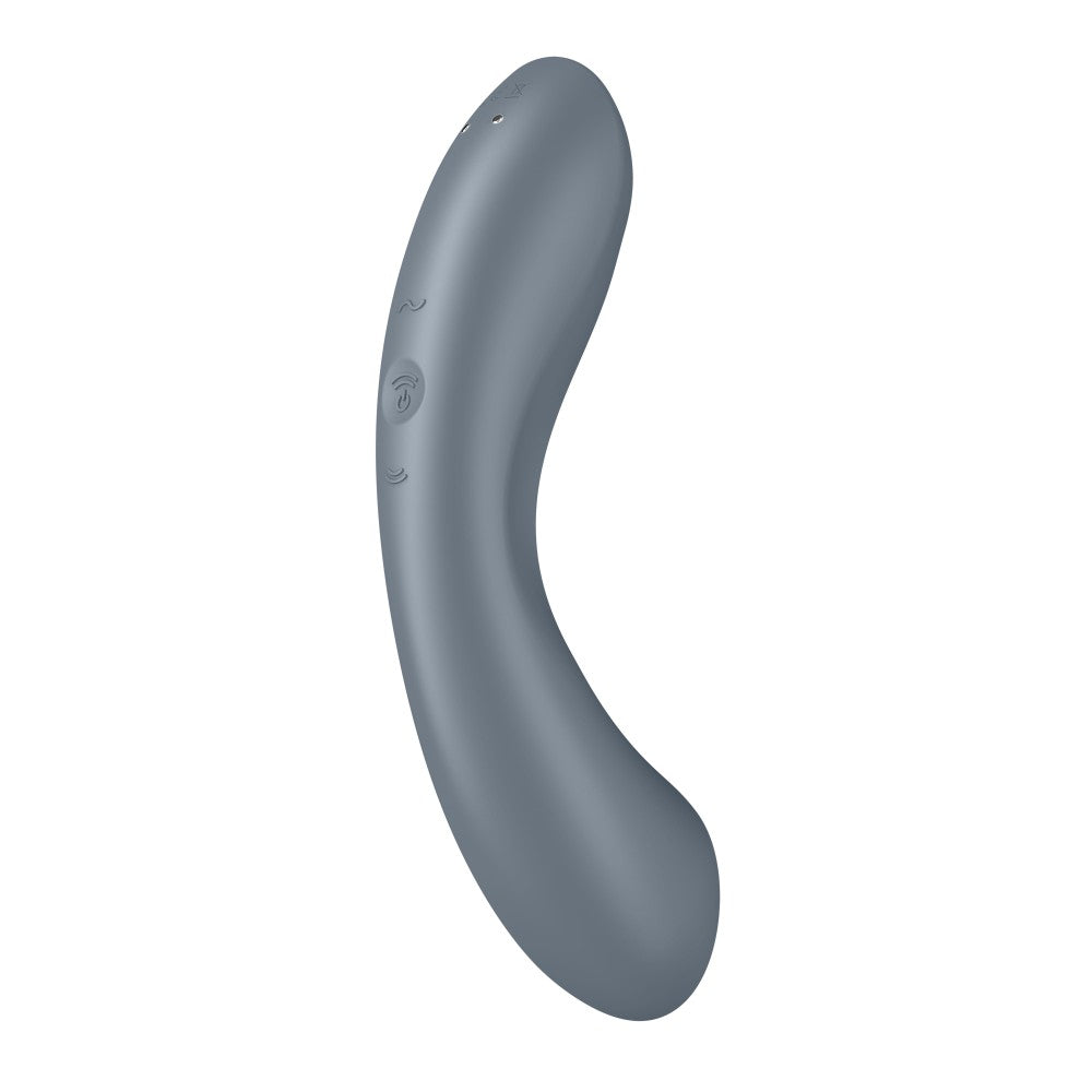 Vibrator 3 in 1 Curvy Trinity 1 bluegrey, - detaliu 1