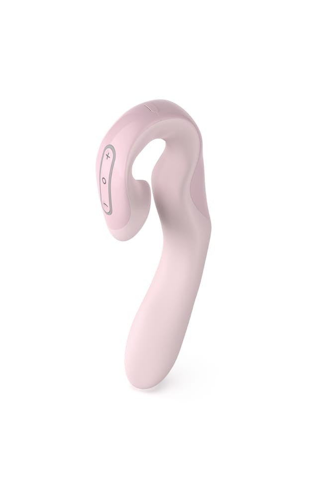Vibrator Zini Roae SE Three-way Pleasure Roz, 19.5x3.5 cm - detaliu 9