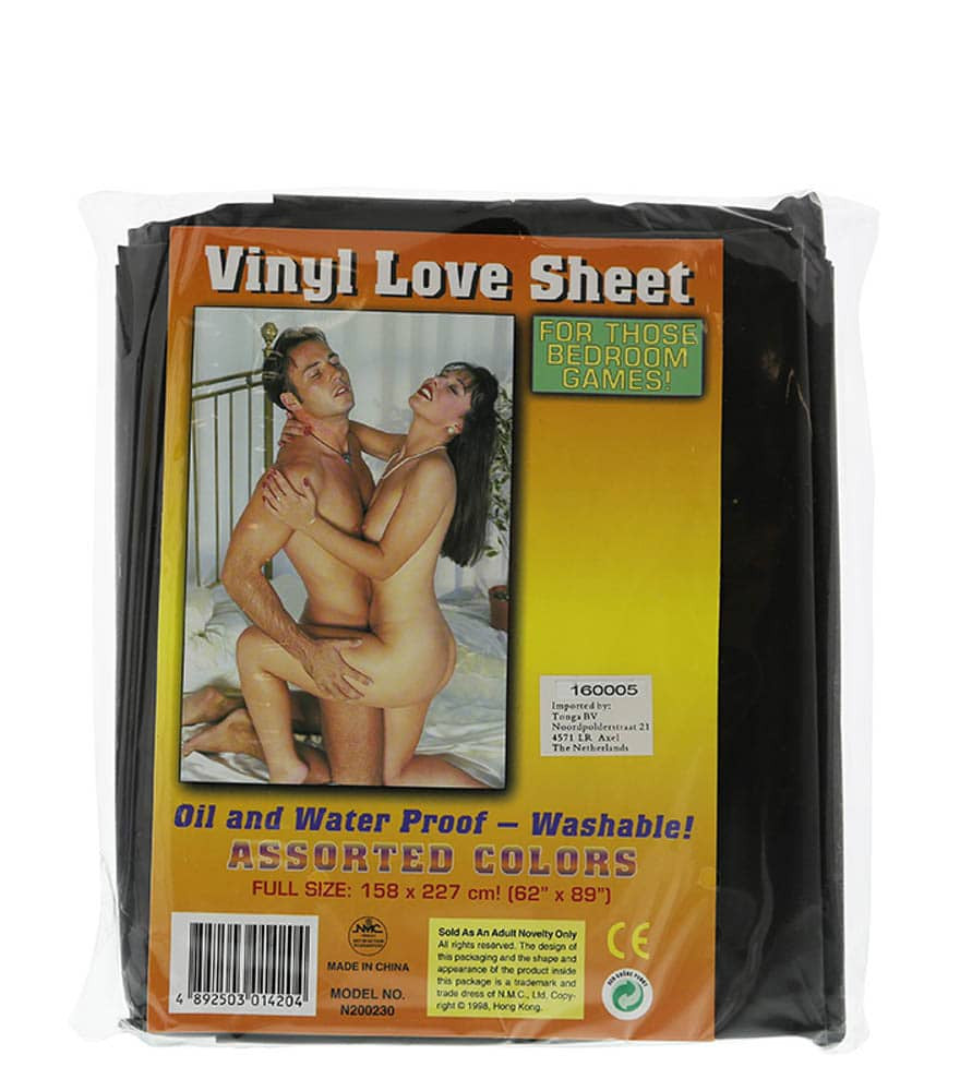 Vynil - Așternut pentru sex. 227 x 158 cm (negru) - detaliu 1