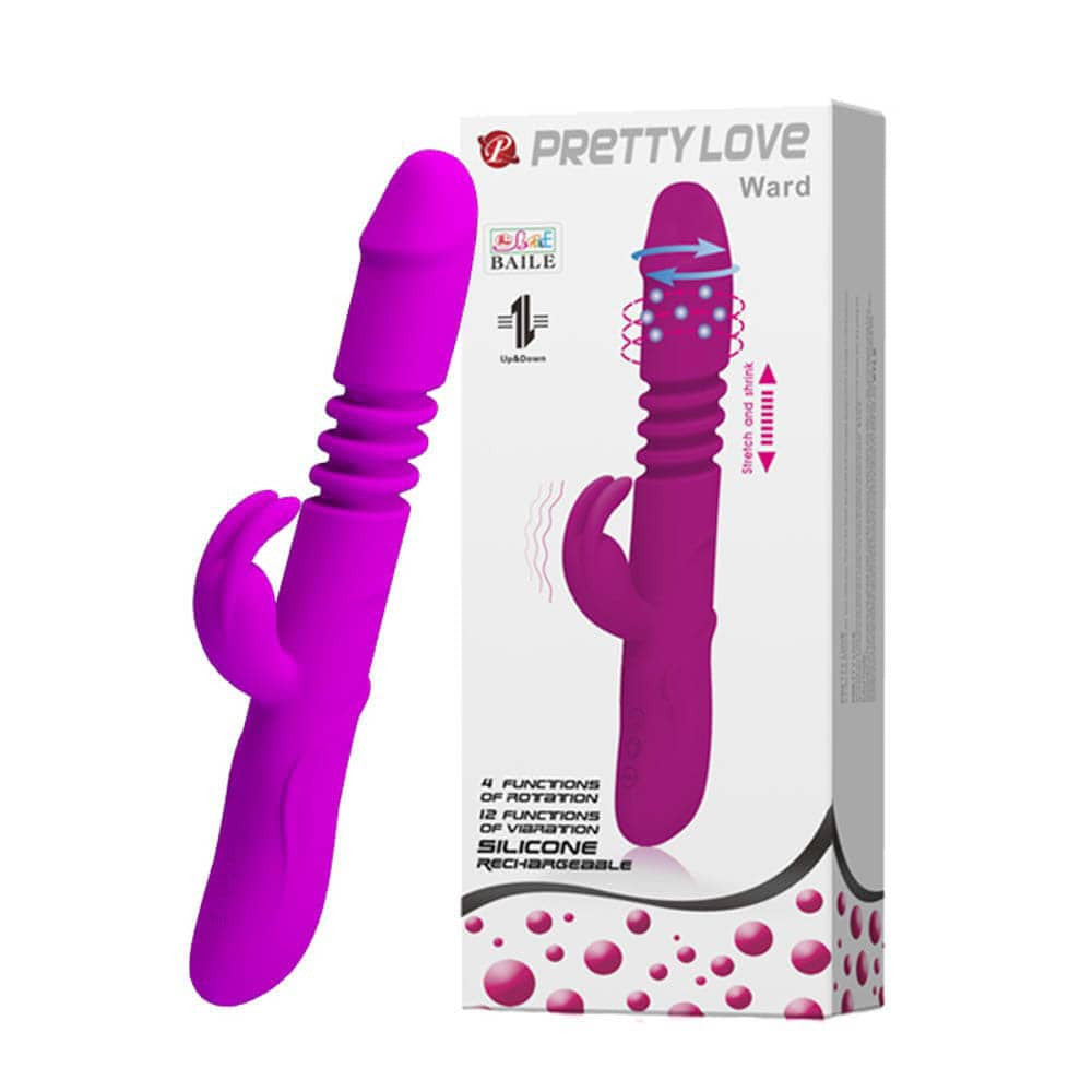 Ward - Vibrator iepuraș mare, mov, 26 cm - detaliu 4