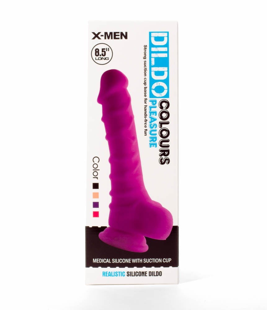 X-MEN - Dildo realist cu ventuză, negru, 21.5 cm - detaliu 6
