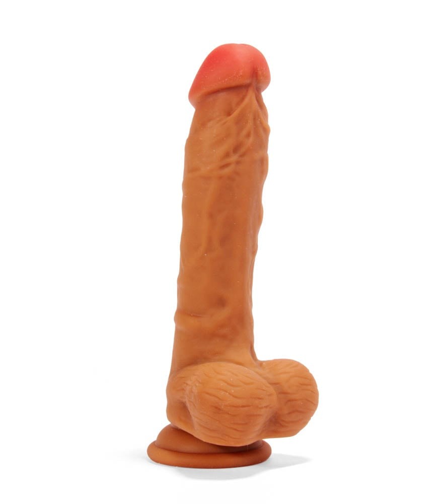 X-MEN Dual Layered - Dildo realist, maro, 21 cm - detaliu 3