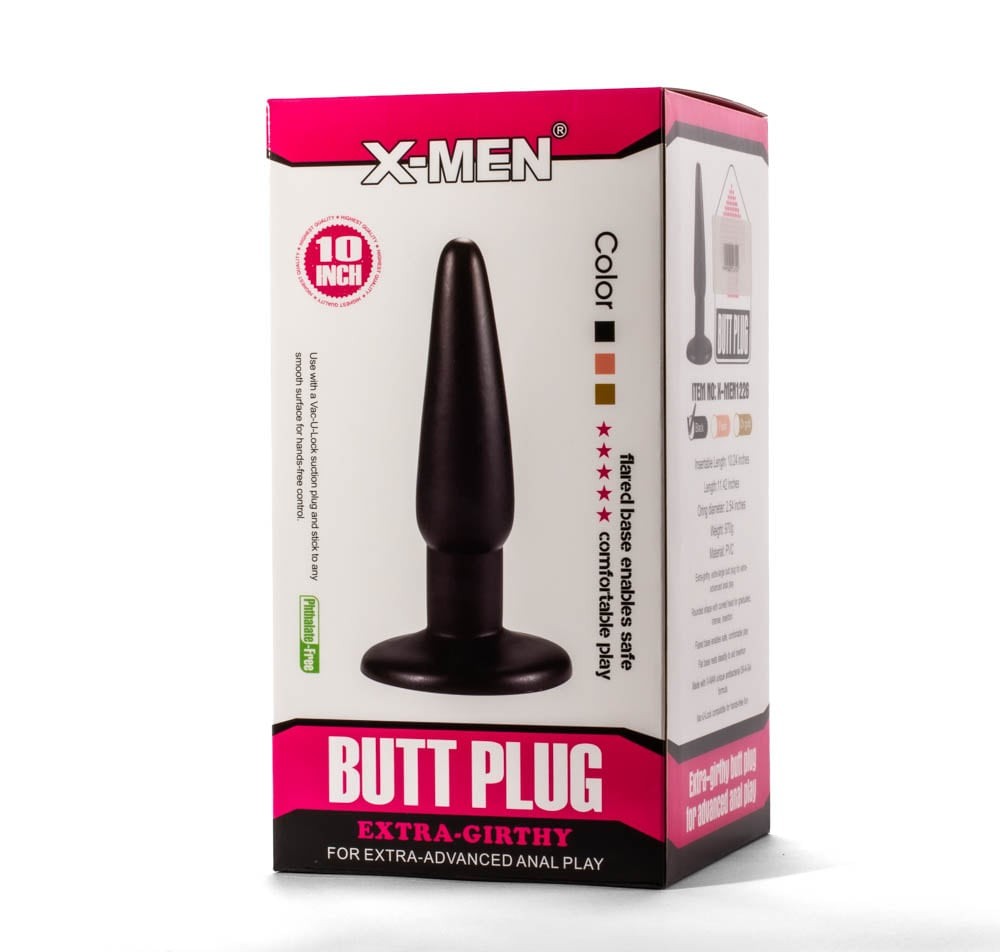 X-Men Extra Girthy 1 - Dop anal, negru, 26 cm - detaliu 1