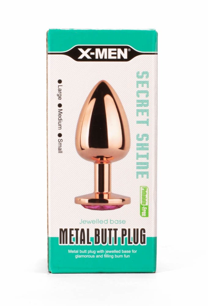 X-MEN Secret Shade Metal L - Dop Anal Metalic cu Forma Diamant, - detaliu 5