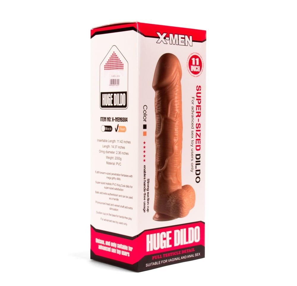X-MEN Super Sized Dildo 11 inch Flesh - detaliu 4