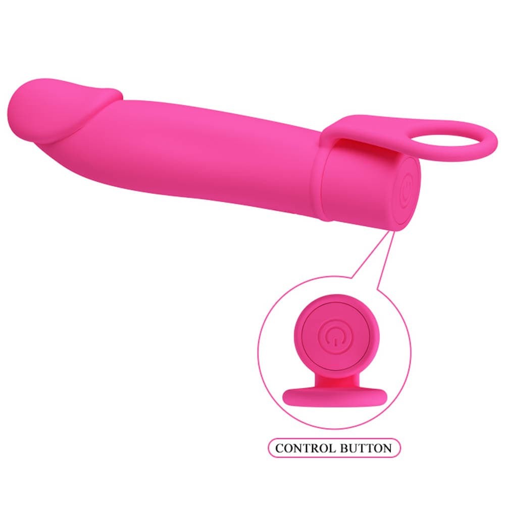 Xiucoatl - Vibrator clasic, roz, 15.3 cm - detaliu 5