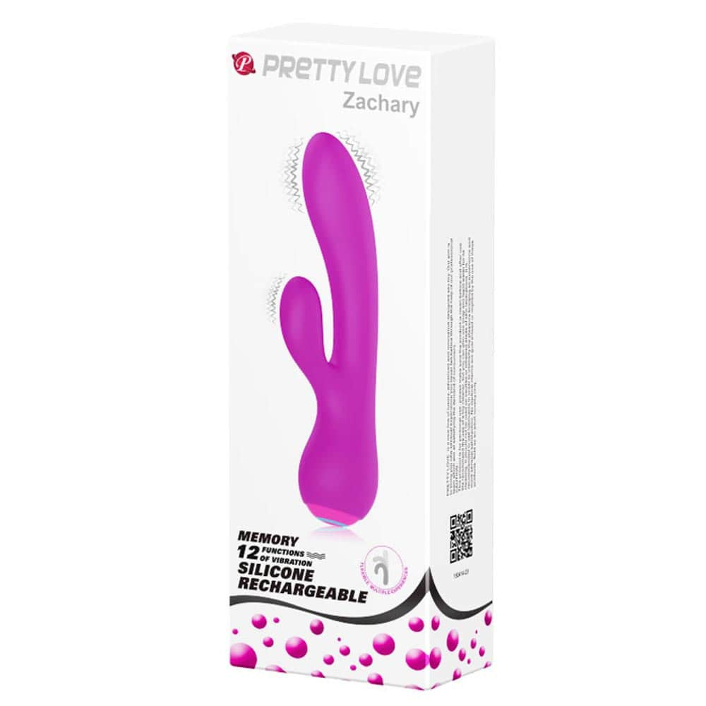Zachary - Vibrator iepuraș, mov, 17.8 cm - detaliu 5