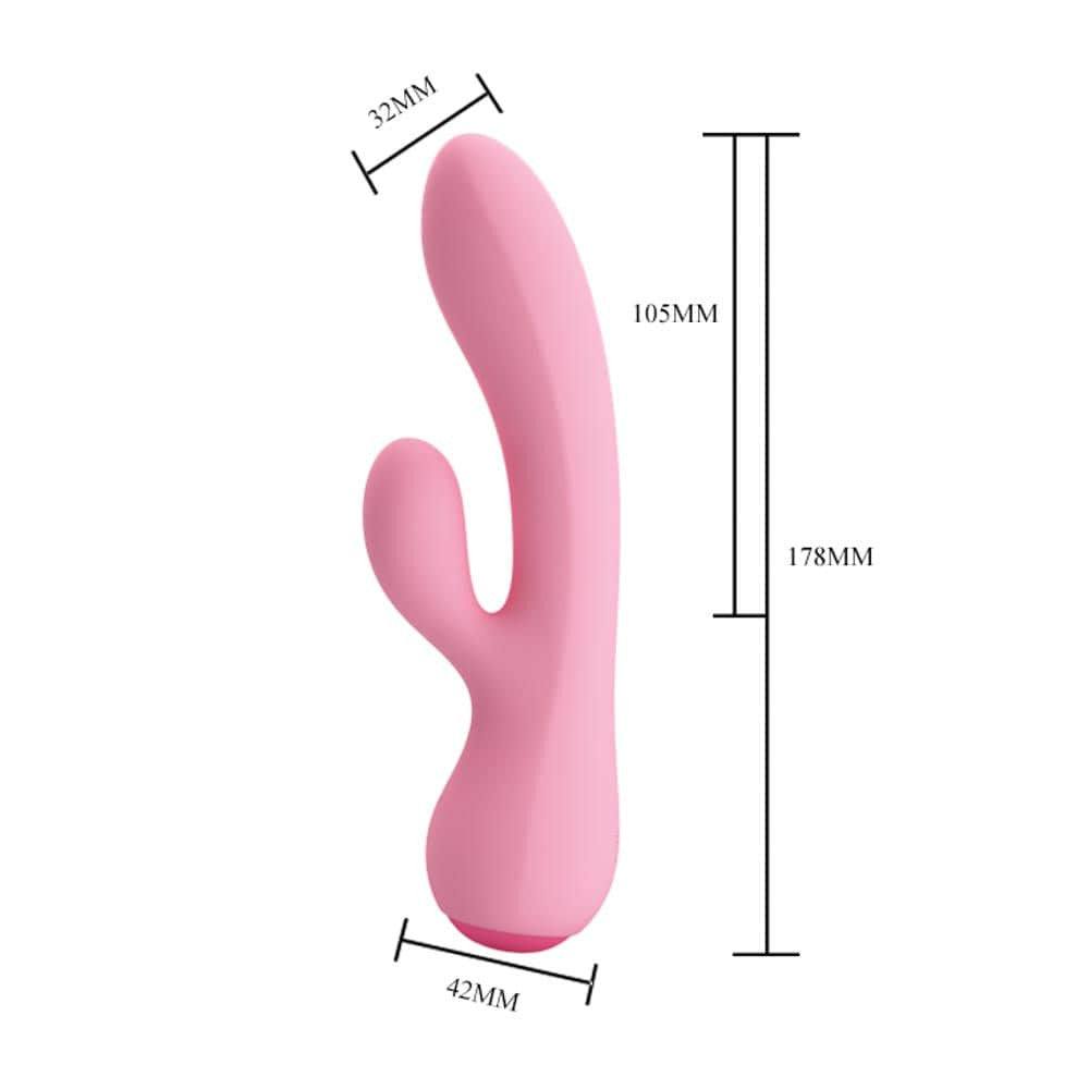 Zachary - Vibrator iepuraș, roz, 17.8 cm - detaliu 6