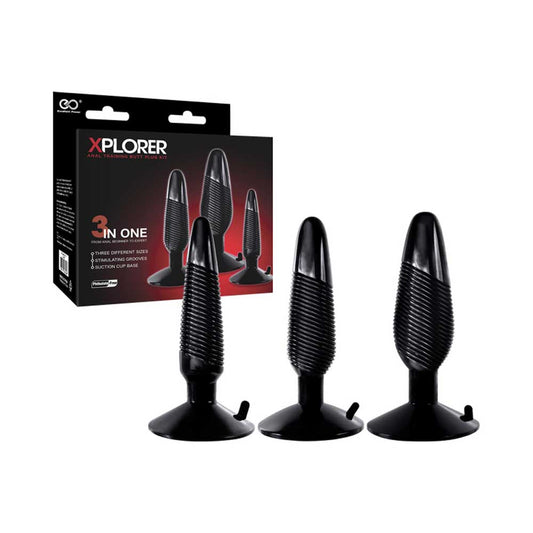 Xplorer - Set de dopuri anale, 3 bucăți