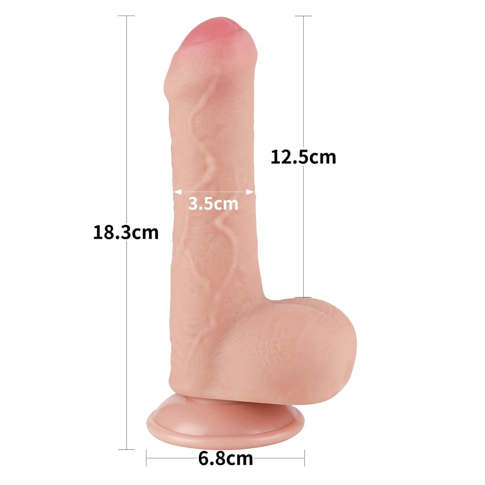 7'' Sliding Skin Dual Layer Dong Flesh - detaliu 5