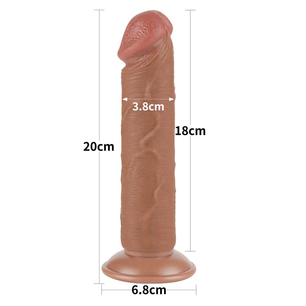 8'' Sliding Skin Dual Layer Dong Brown II - detaliu 2