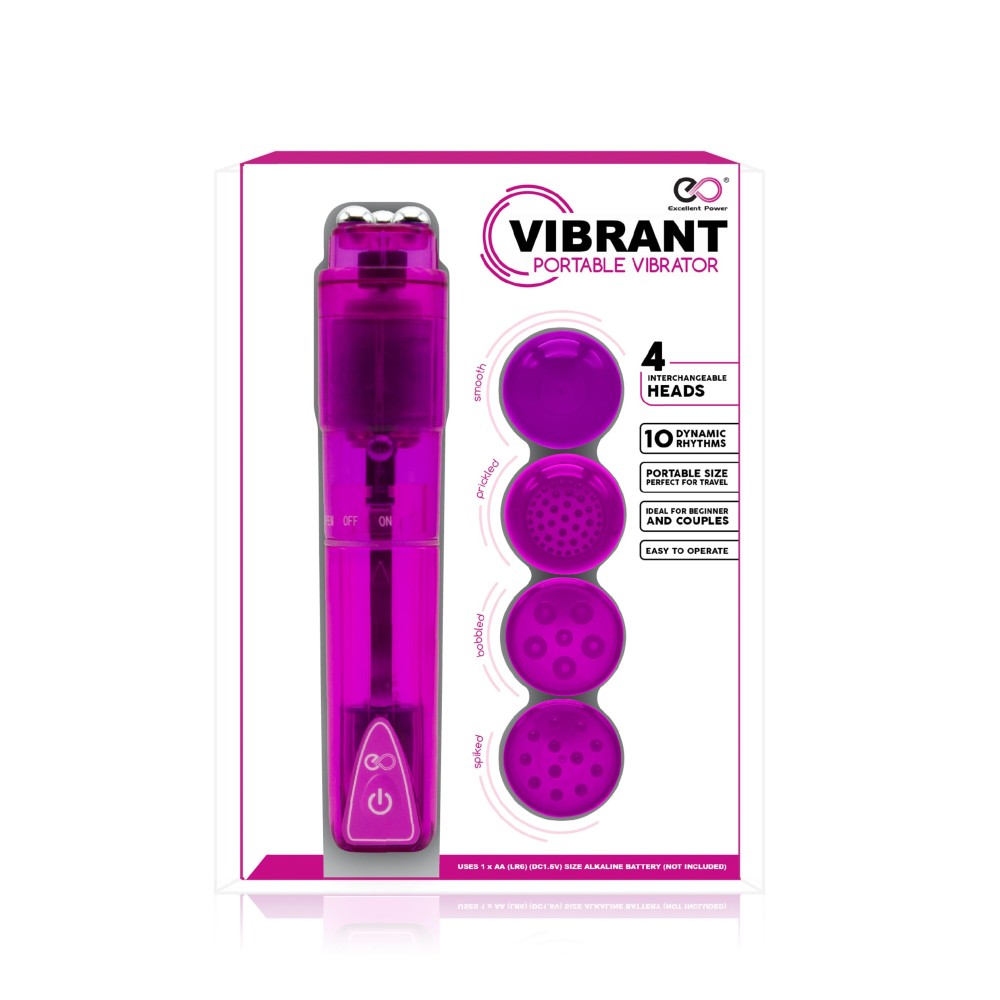 Fun to go! - Vibrator portabil, mov, 14 cm