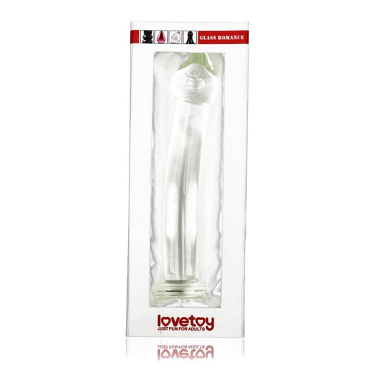 Glass Romance - Dildo din sticlă, transparent, 14.5 cm