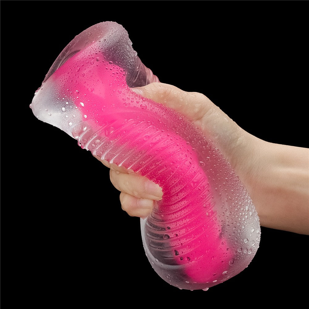 Lumino Play - Masturbator fluorescent, roz, 15 cm - detaliu 9
