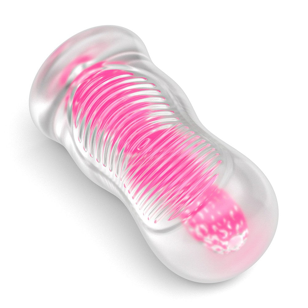 Lumino Play - Masturbator fluorescent, roz, 15 cm - detaliu 12