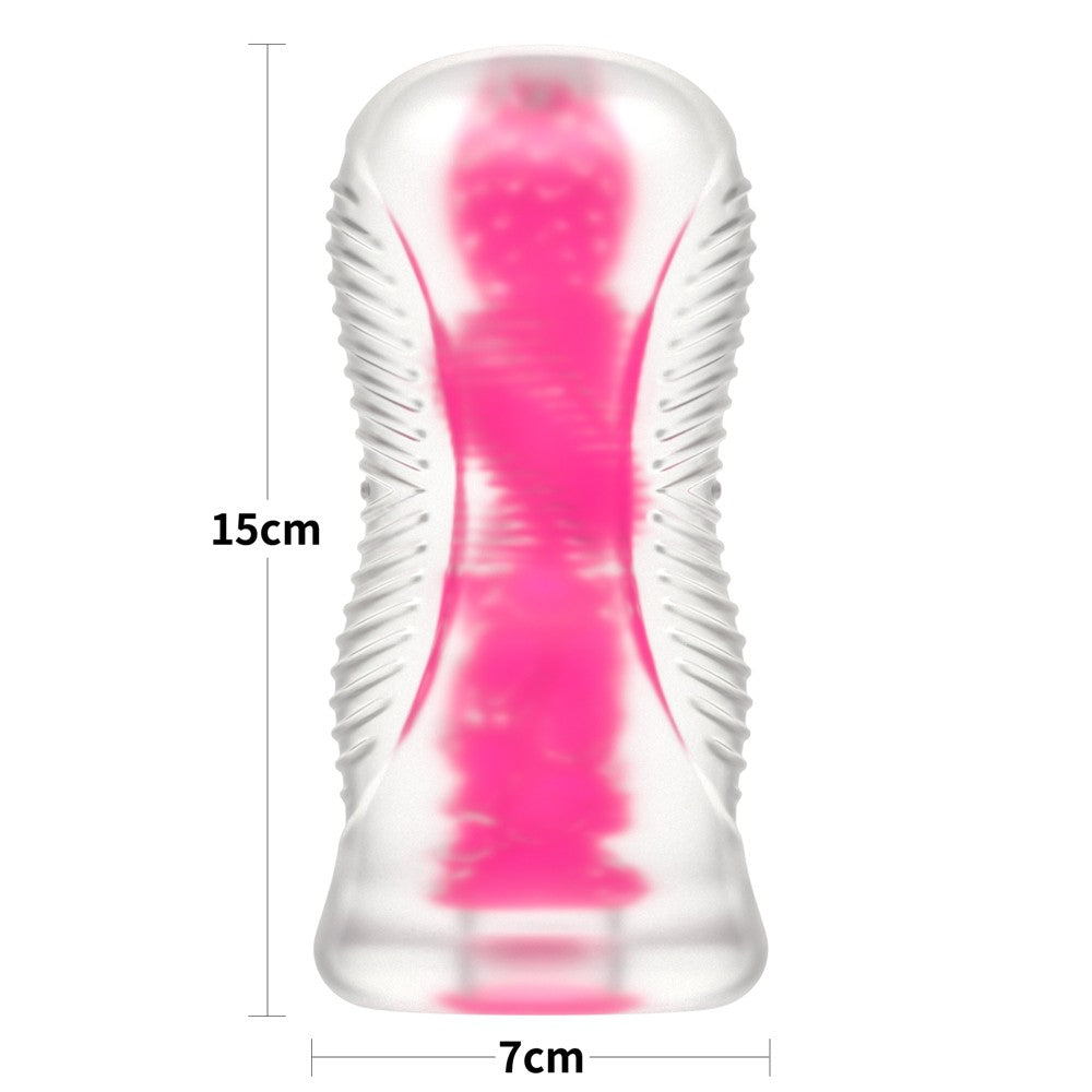 Lumino Play - Masturbator fluorescent, roz, 15 cm - detaliu 14
