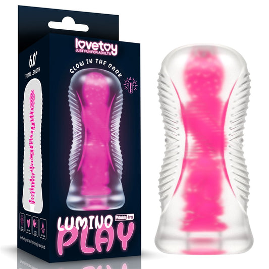 Lumino Play - Masturbator fluorescent, roz, 15 cm