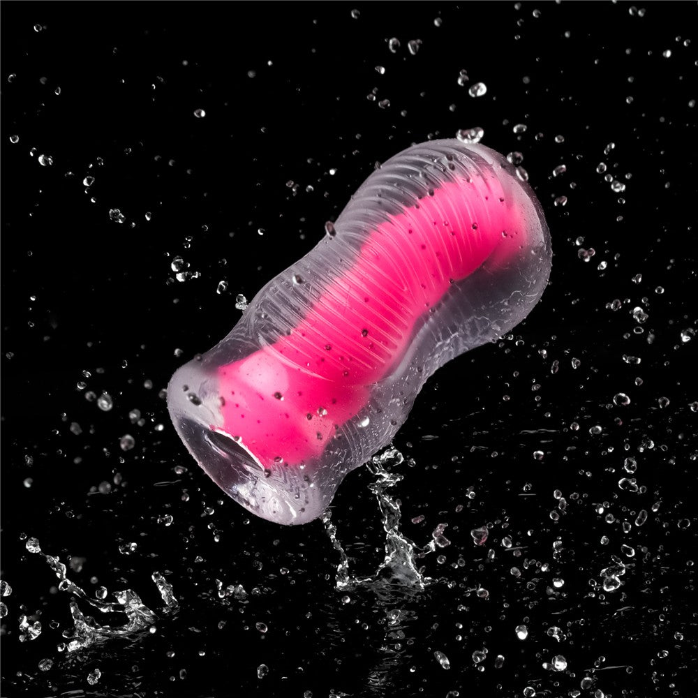 Lumino Play - Masturbator fluorescent, roz, 15 cm - detaliu 3