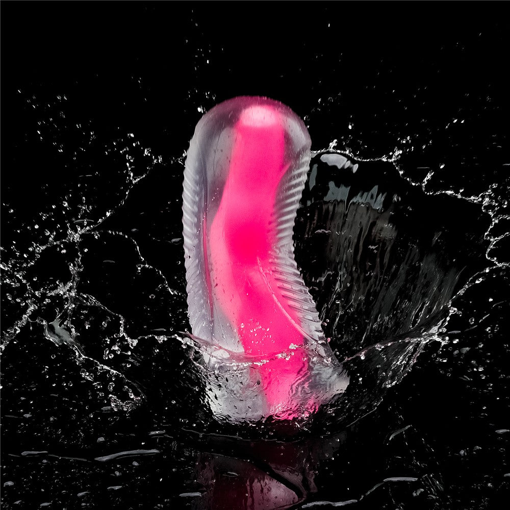 Lumino Play - Masturbator fluorescent, roz, 15 cm - detaliu 7