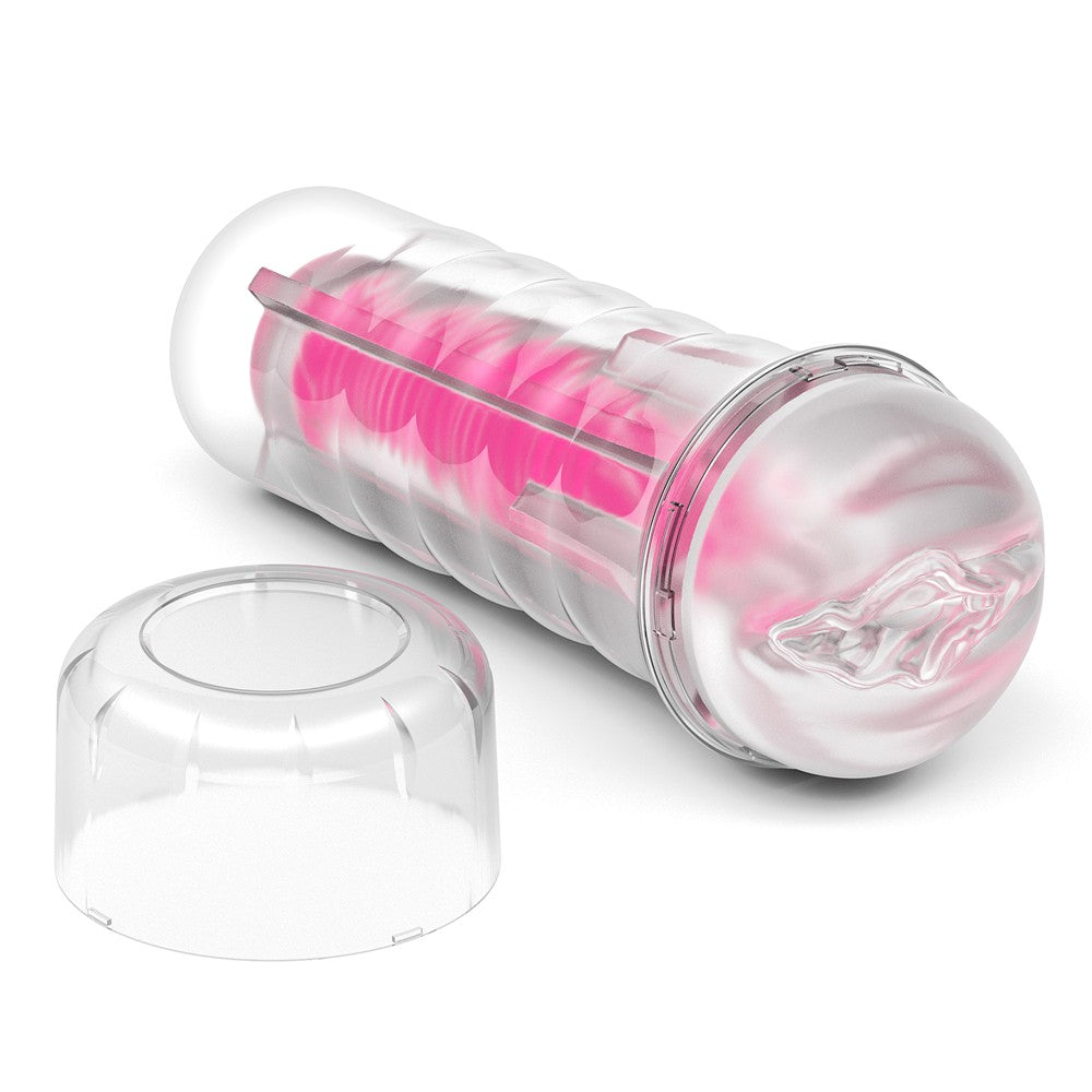 Lumino Play - Masturbator fluorescent, roz, 21.5 cm - detaliu 11