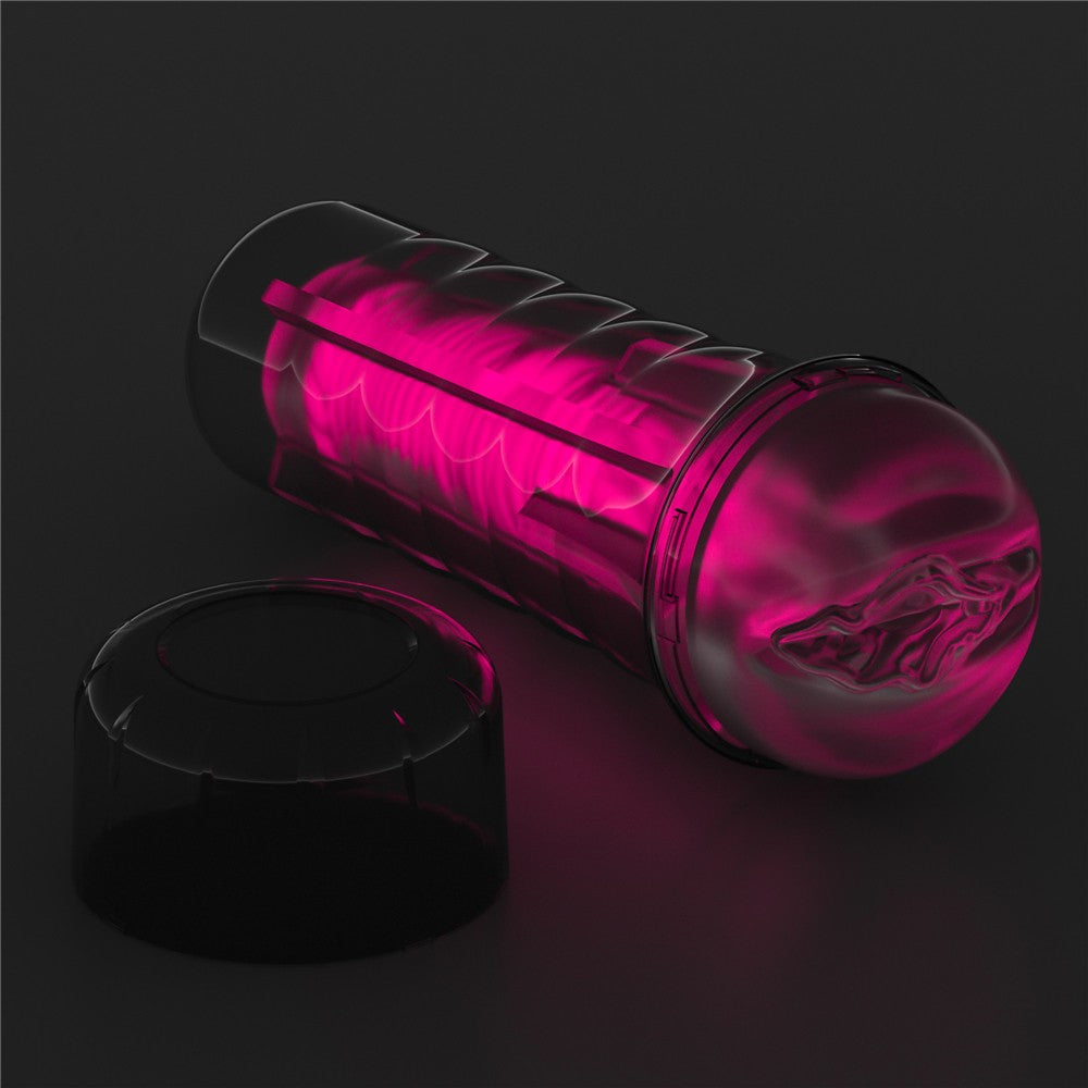 Lumino Play - Masturbator fluorescent, roz, 21.5 cm - detaliu 16