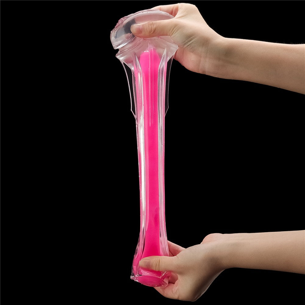 Lumino Play - Masturbator fluorescent, roz, 21.5 cm - detaliu 8