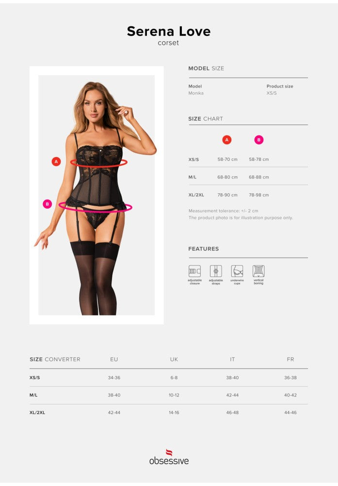 Serena Love corset & thong   XS/S - detaliu 6