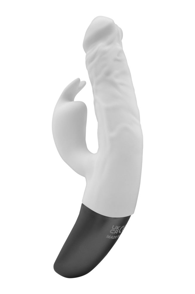 TITANZ 7" SILICONE RECHARGEABLE VIBRATOR IN IVORY WHITE - detaliu 4