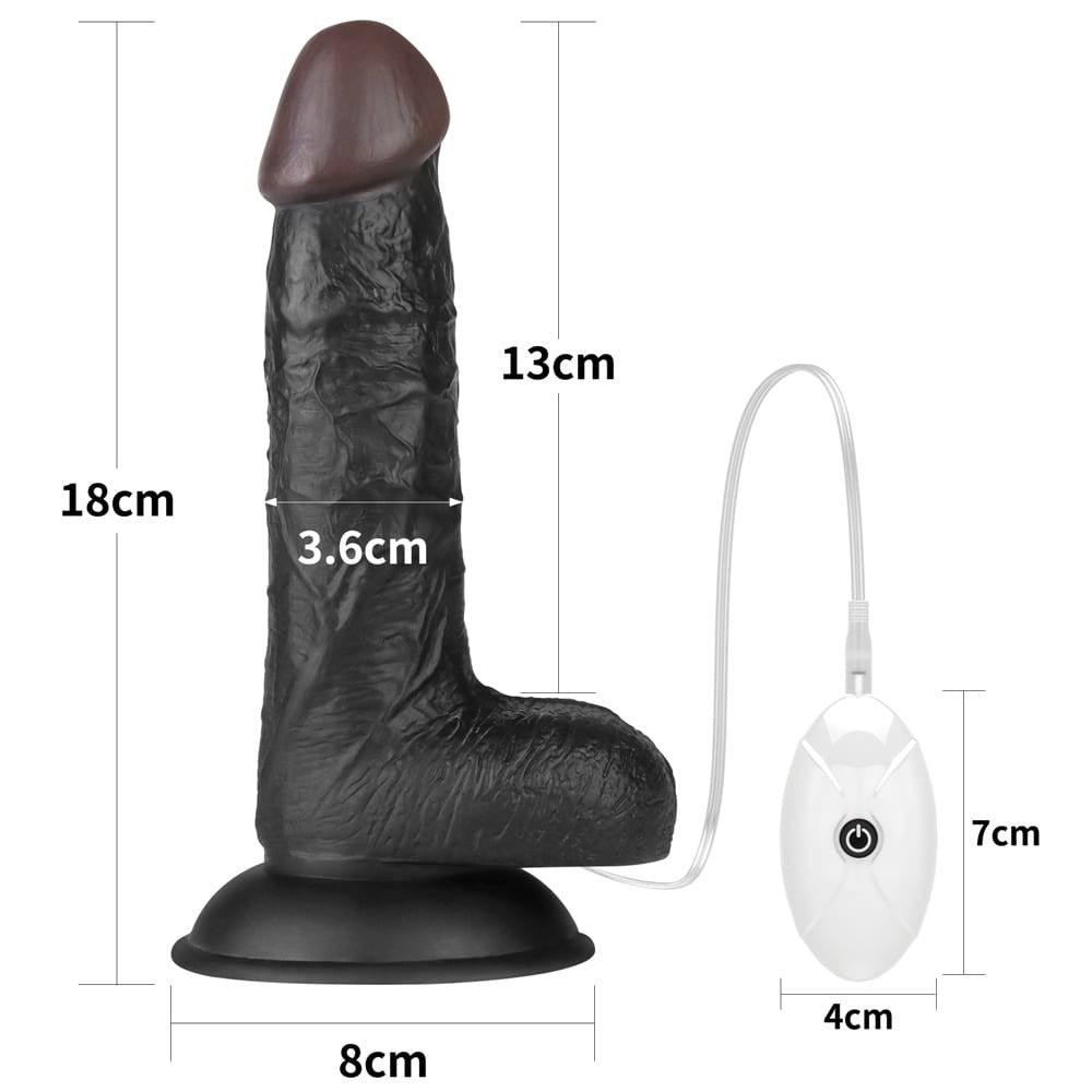 Vibrating Easy Strapon Set 7.0'' Black - detaliu 6